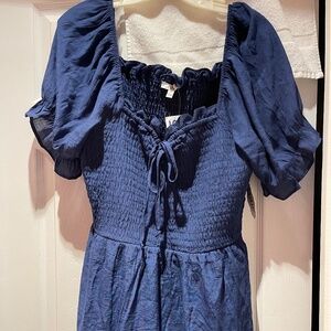 AWU 2X Navy blue sexy beautiful dress NWT